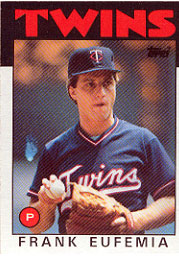 1986 Topps Baseball Cards      236     Frank Eufemia